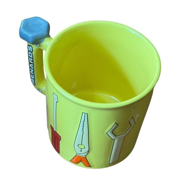 Menards Yellow 3D Tools Coffee Mug Cup Pliers Wrench Screwdriver Large Handyman - Picture 5 of 6